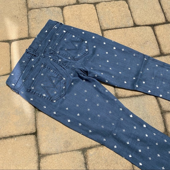 Mother Looker Ankle Zip Fleur De Love Jeans - Picture 2 of 6